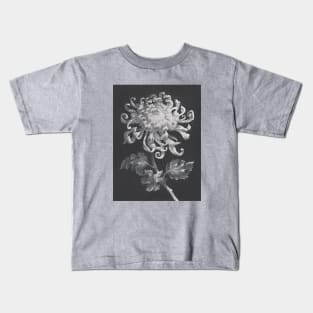 Chrysanthemum Delight - Stunning Monochromatic Flower Art Kids T-Shirt